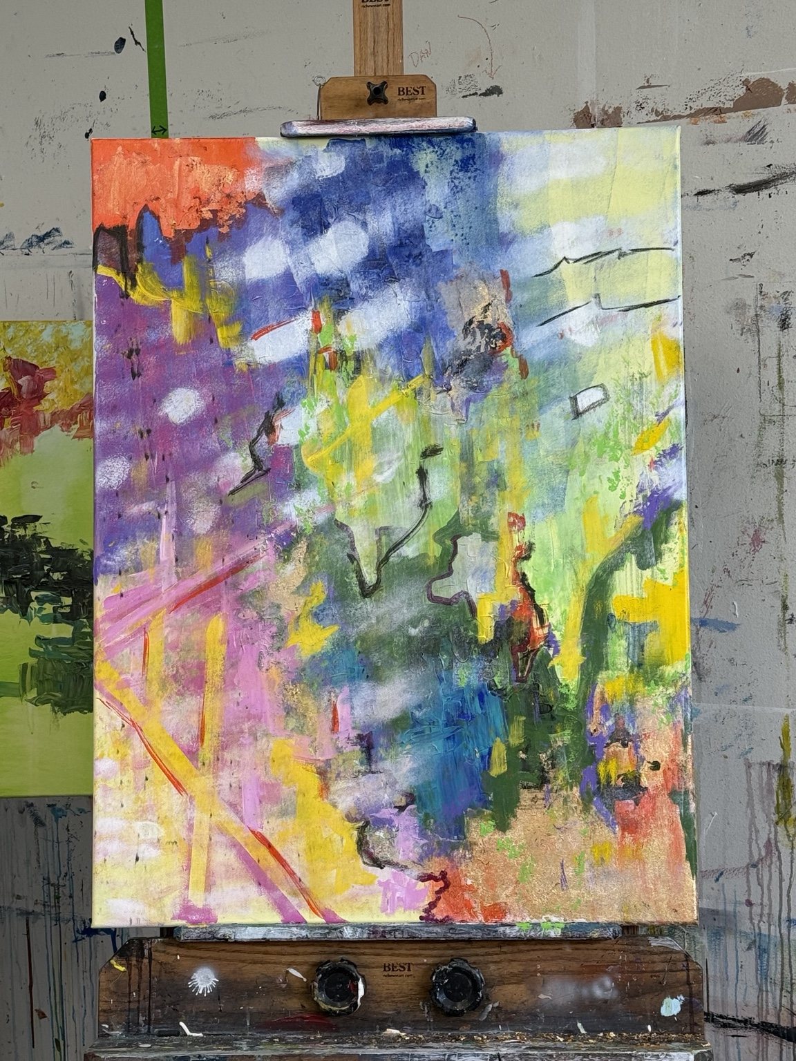 Making a Scene, original painting by Farrah Scott